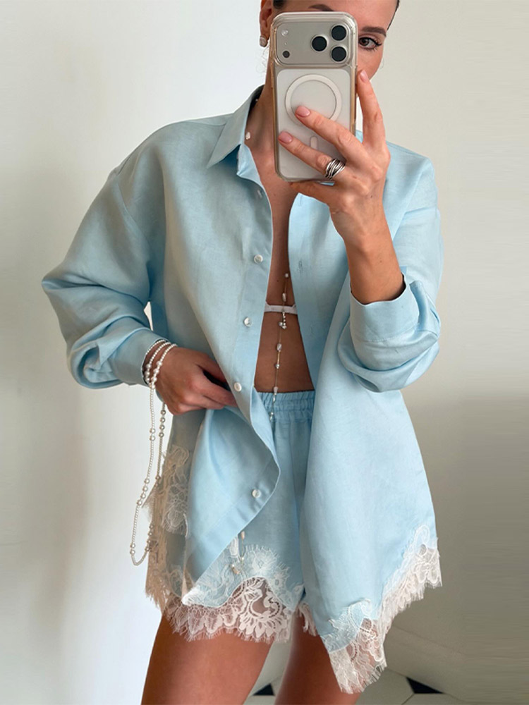 Women'S Formal Wear Blouse - Chic Women Office Shirt Set Casual