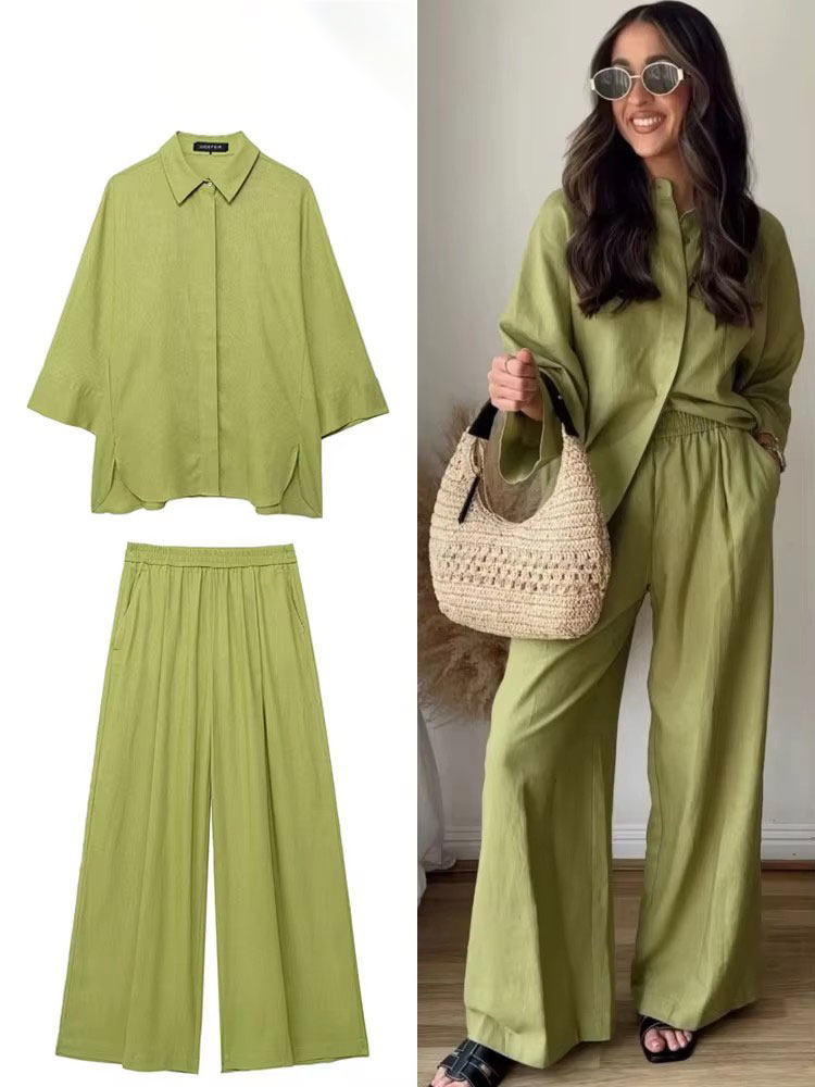 Women'S Formal Wear Blouse - HH Women Casual Solid Blouse Pant
