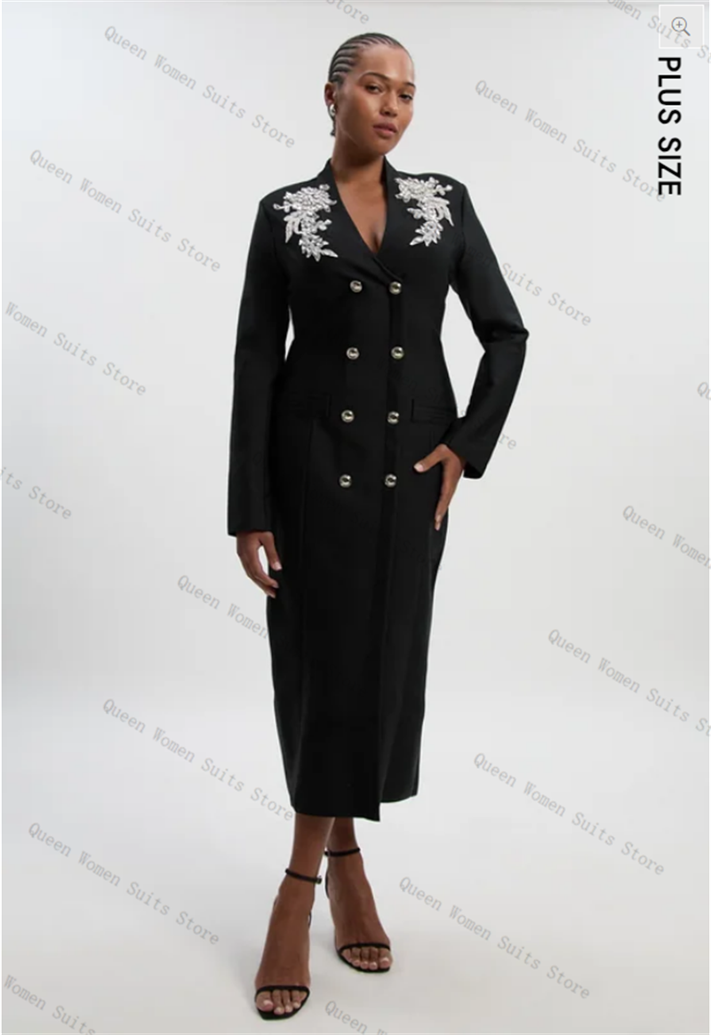 Women Formal Wear Black - Black Cotton Women Suit 1 Piece