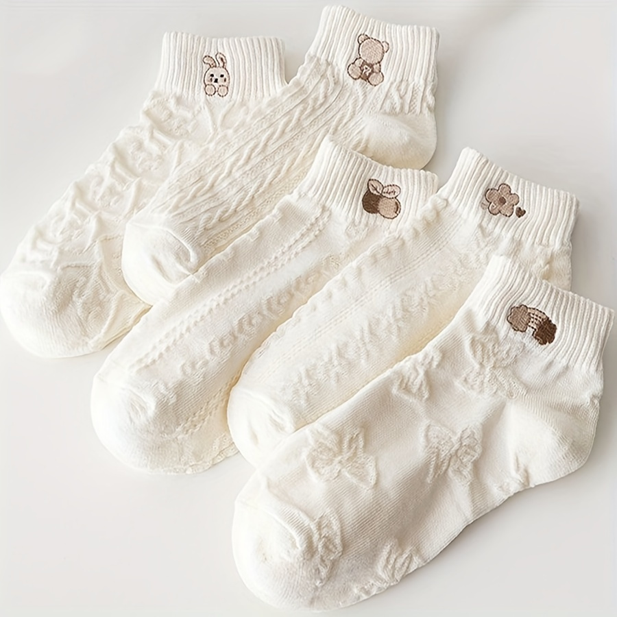 Japanese Women Formal Wear - 5 Pairs Women's Japanese Cute Bear