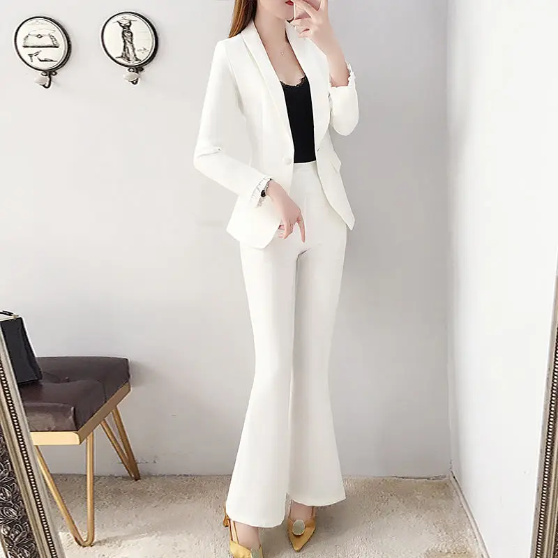 Blazer and White Trouser Suit  - Women Formal Wear White Shirt のレビューと価格