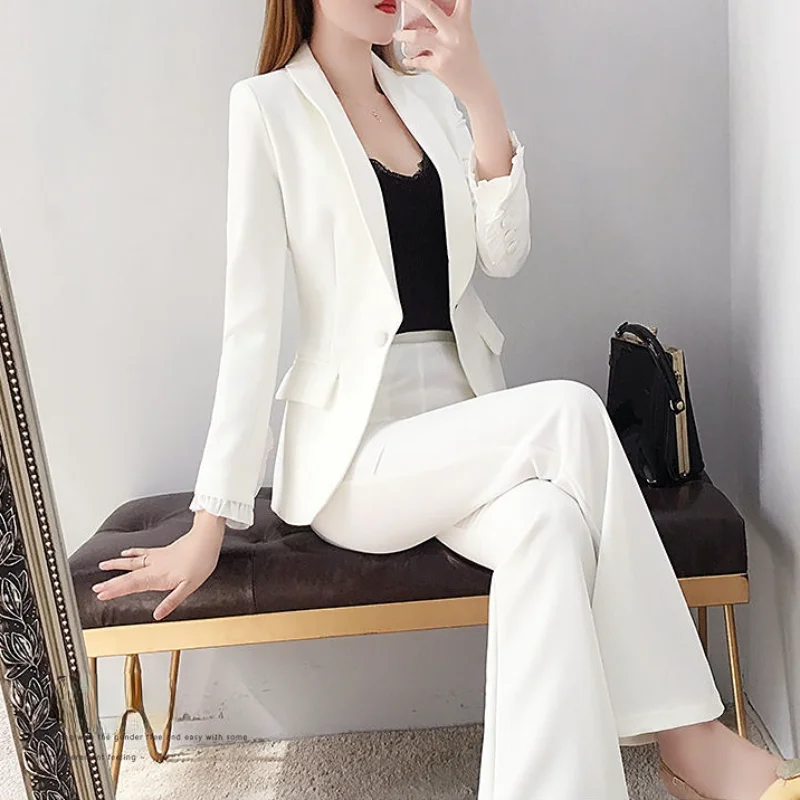 Blazer and White Trouser Suit  - Women Formal Wear White Shirt のレビューと価格