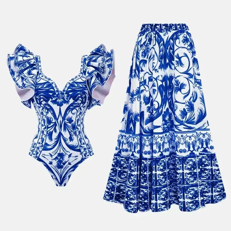 Printed One Piece Swimsuit for - Monochrome Suit Set のレビューと価格