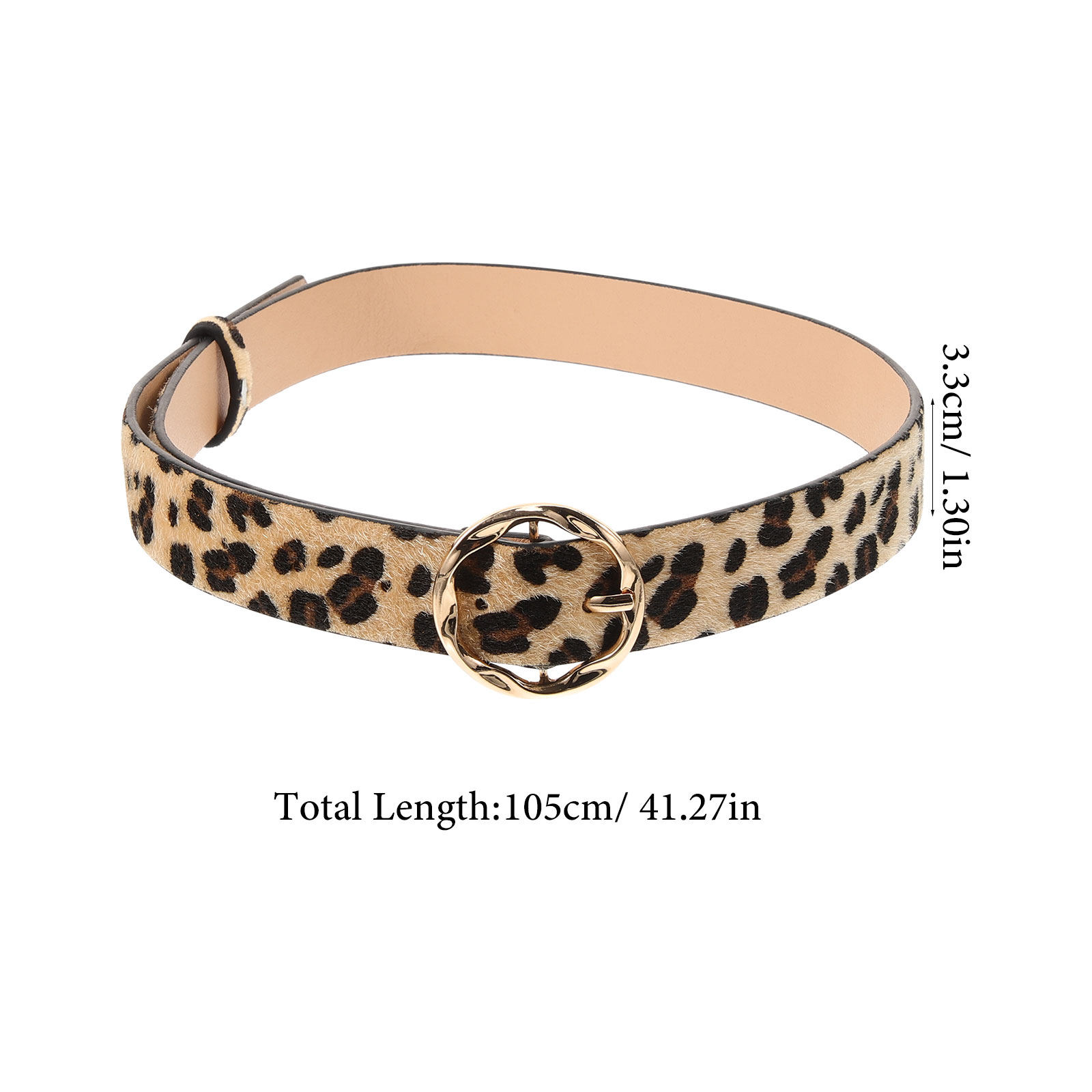 Leopard PU Belt Women Stylish  - Women Formal Wear Belt のレビューと価格