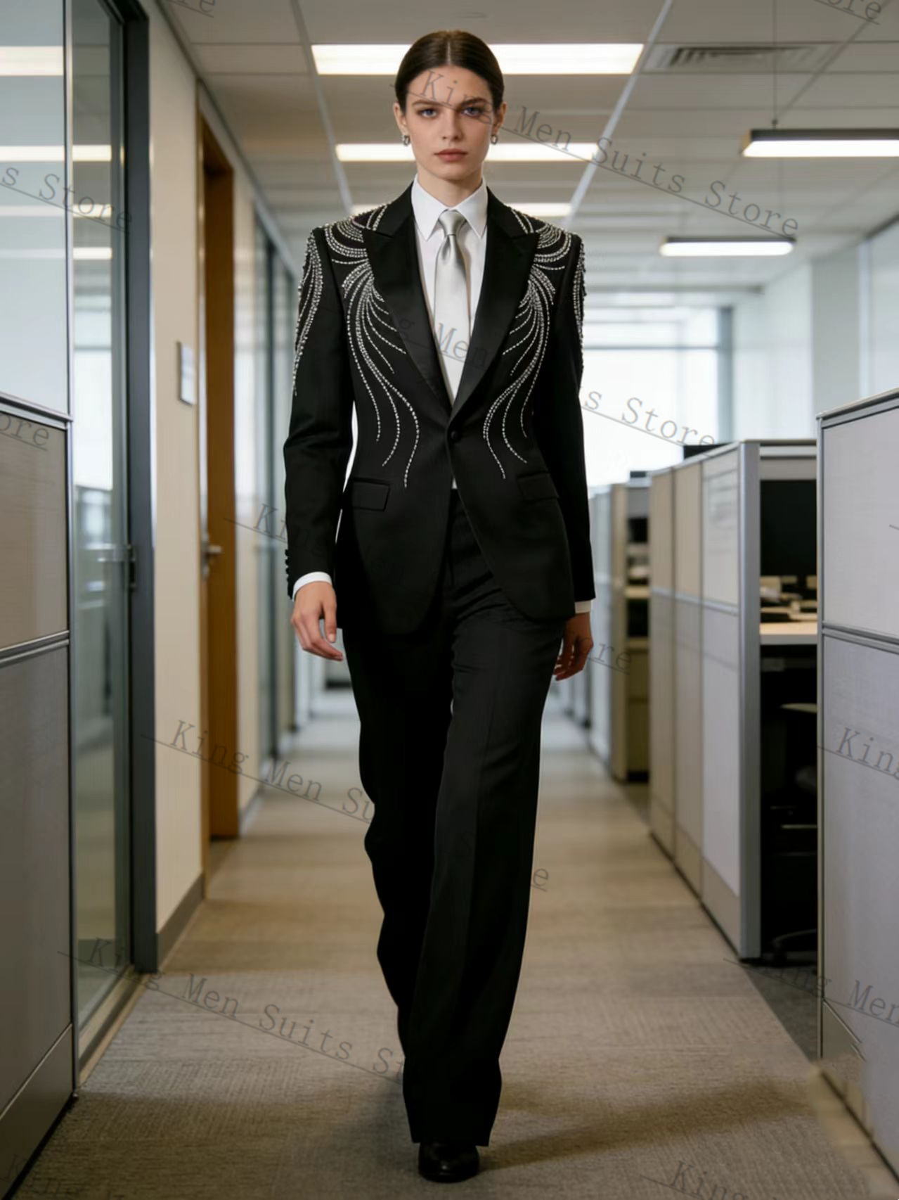Black Women Suit Set 2 Pcs Bla - Women Formal Wear Black のレビューと価格