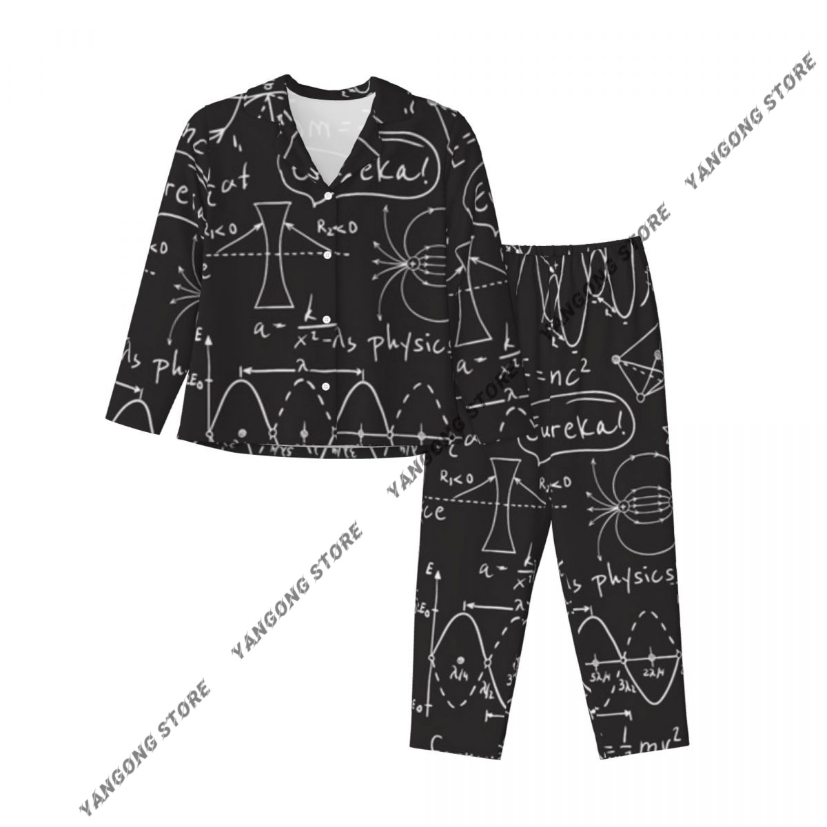Women Sleepwear Pajamas Scienc - Monochrome Suit Set のレビューと価格