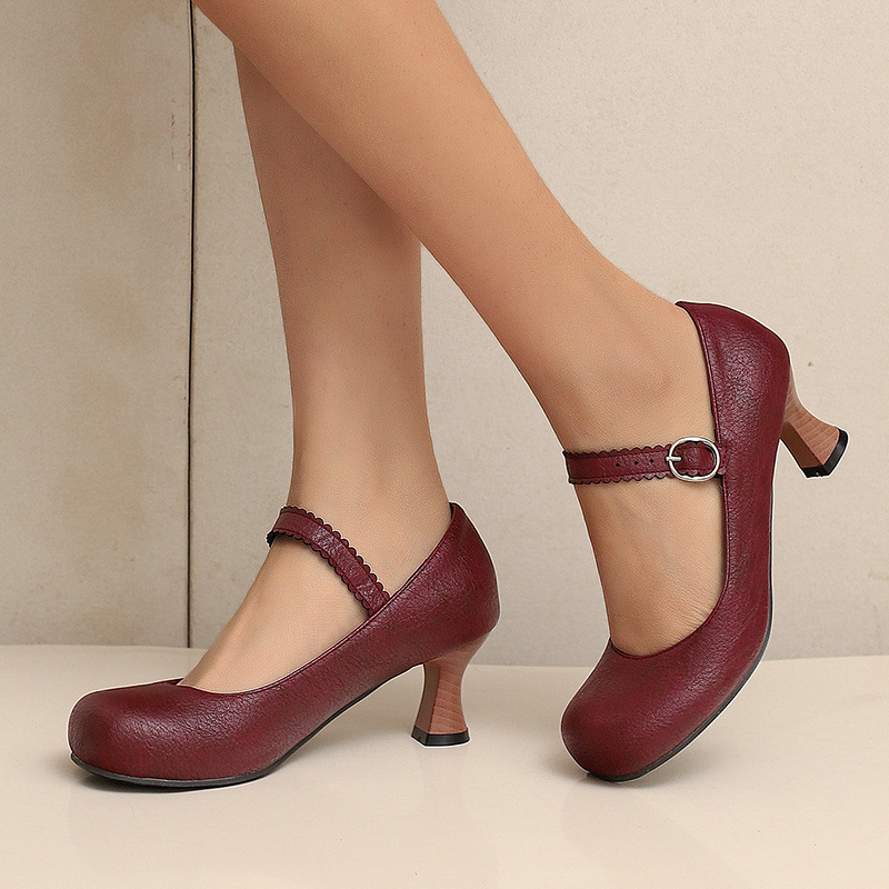 Women Retro Mary Jane Pumps Ro - Formal Women Daily Wear Shoes のレビューと価格