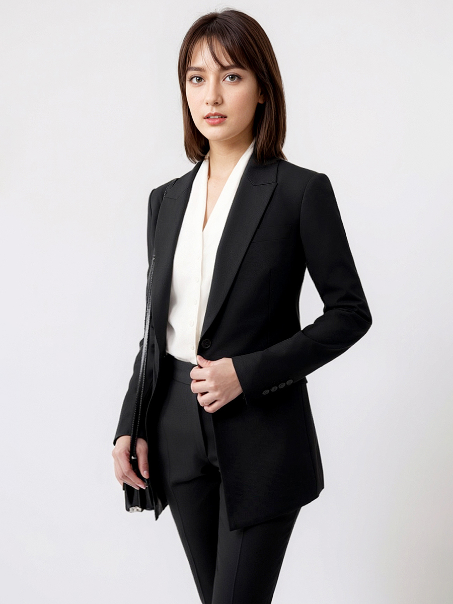 Women Suits Set Blazer Pant Of - Women Formal Wear Black のレビューと価格