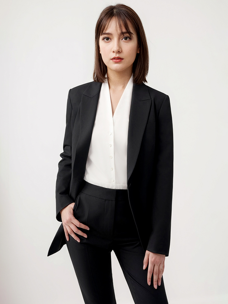 Women Suits Set Blazer Pant Of - Women Formal Wear Black のレビューと価格