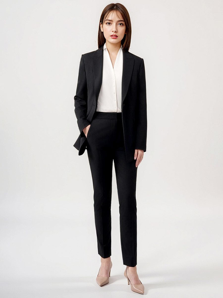 Women Suits Set Blazer Pant Of - Women Formal Wear Black のレビューと価格