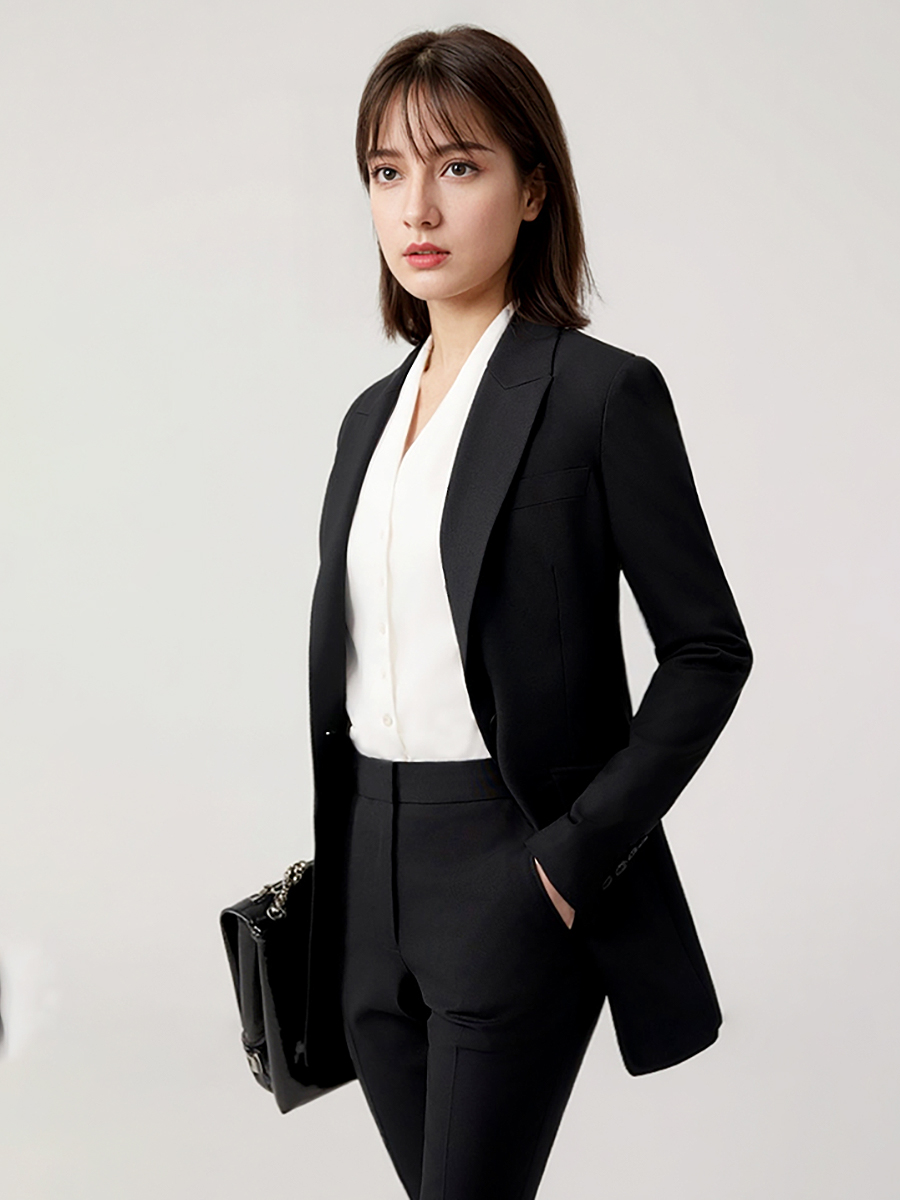 Women Suits Set Blazer Pant Of - Women Formal Wear Black のレビューと価格