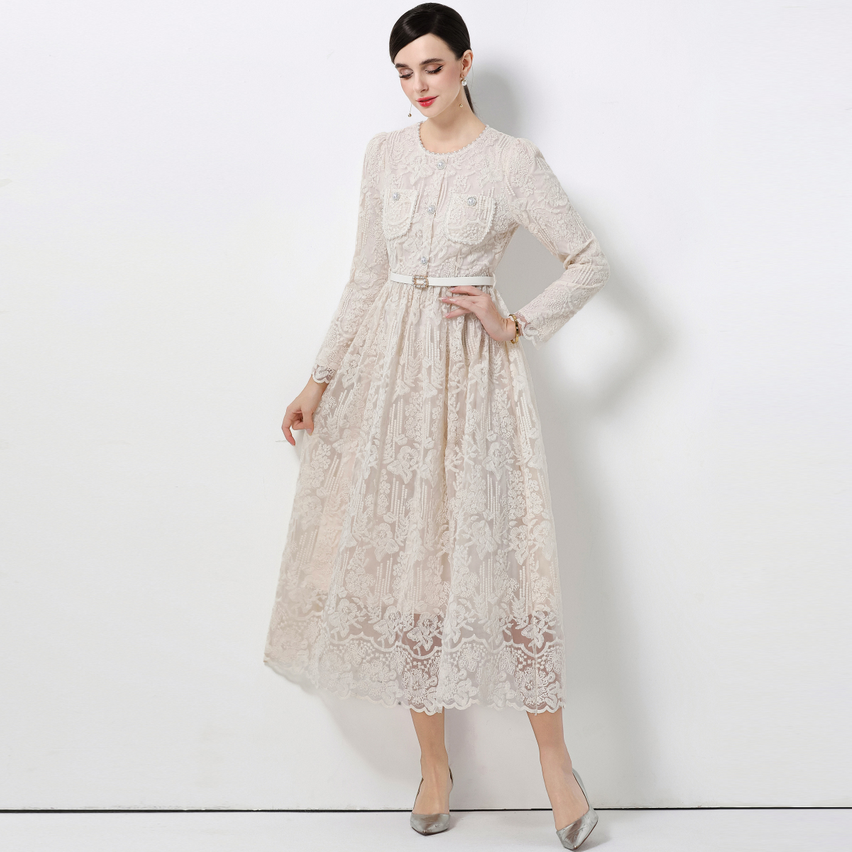Elegant High Waist Long Sleeve - Women Formal Wear Belt のレビューと価格