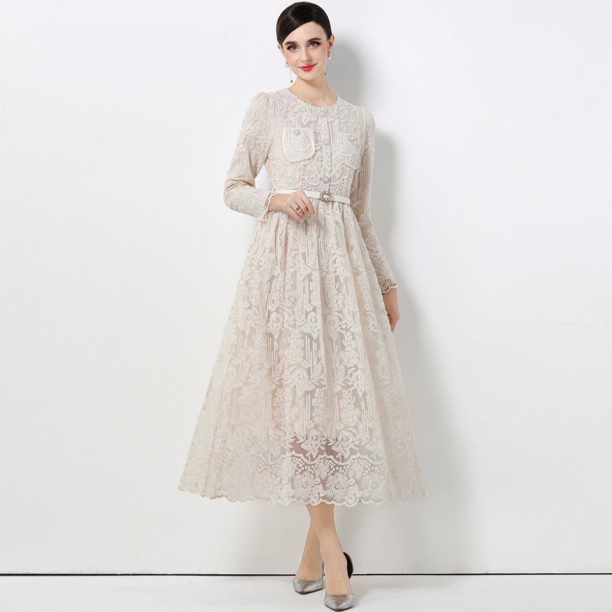 Elegant High Waist Long Sleeve - Women Formal Wear Belt のレビューと価格