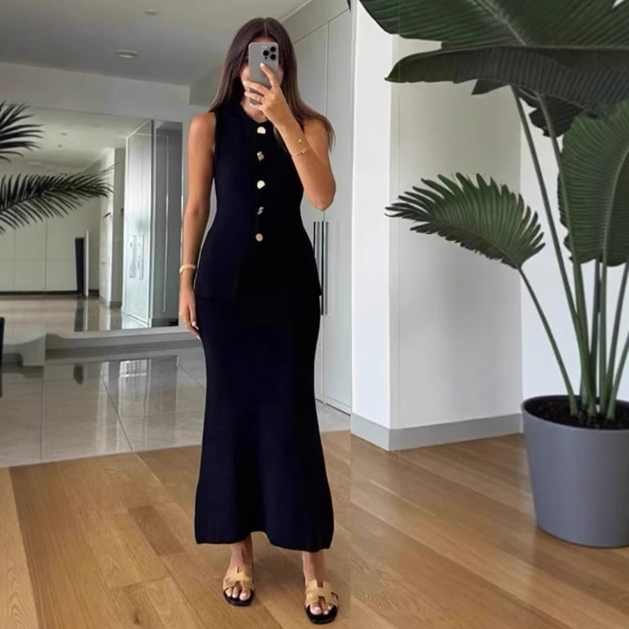 Round-neck Single-breasted Sle - Women Formal Wear Outfits のレビューと価格
