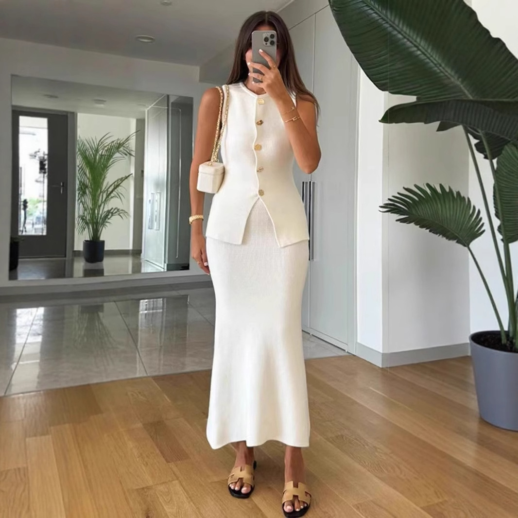 Round-neck Single-breasted Sle - Women Formal Wear Outfits のレビューと価格