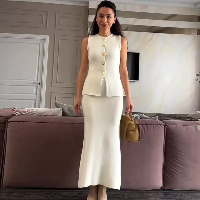 Round-neck Single-breasted Sle - Women Formal Wear Outfits のレビューと価格