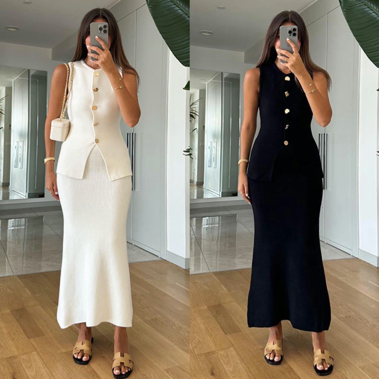 Round-neck Single-breasted Sle - Women Formal Wear Outfits のレビューと価格