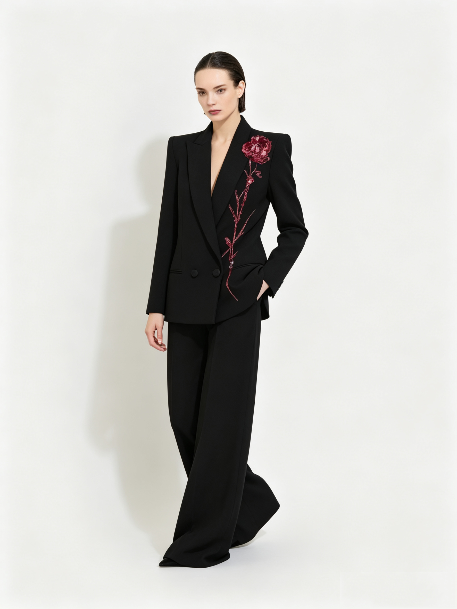 Black Women Suits Set 2 Piece  - Women Formal Wear Black のレビューと価格
