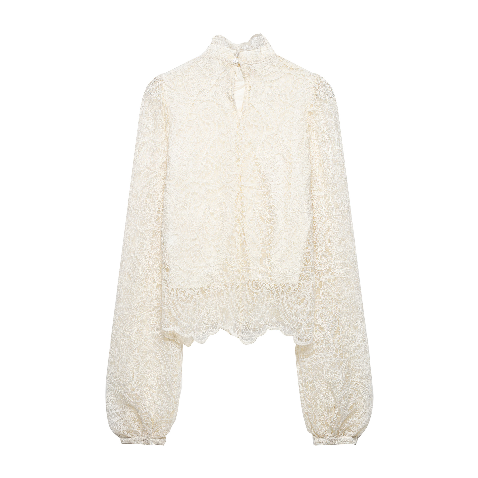 Women's Fashion Style Lace Bei - Women Formal Wear White Shirt のレビューと価格
