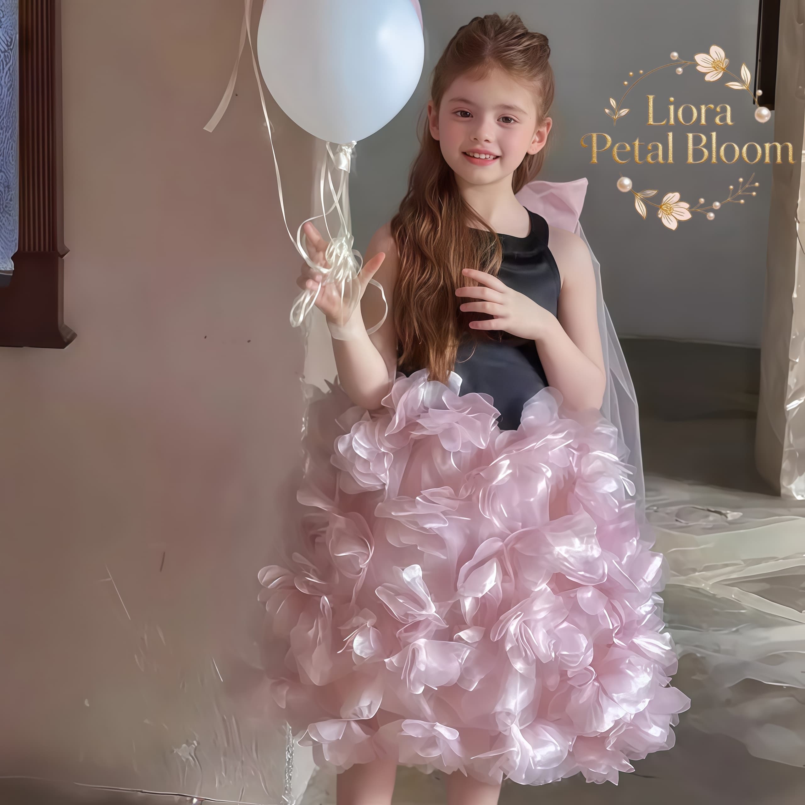 Girls' Black Floral Tulle Dres - Women Formal Wear Black のレビューと価格