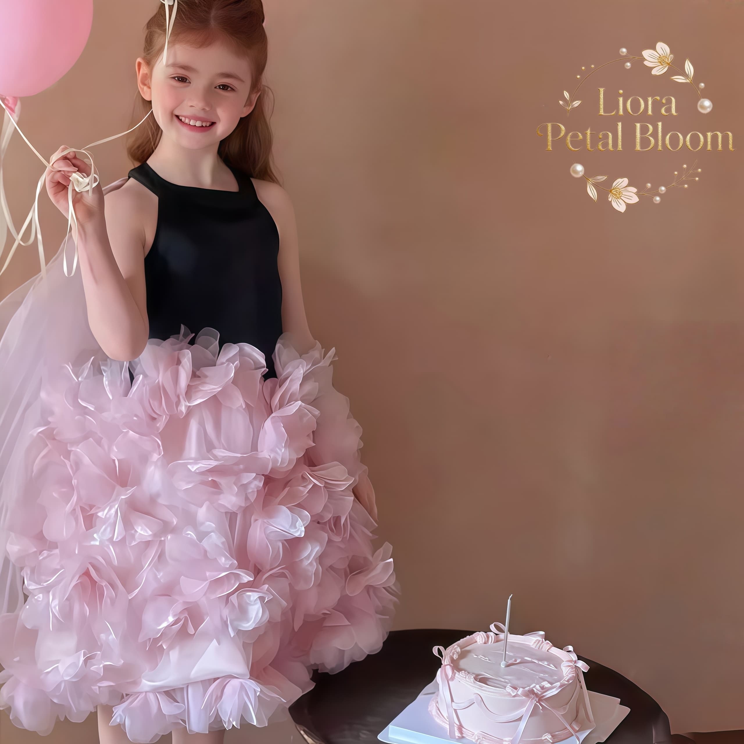 Girls' Black Floral Tulle Dres - Women Formal Wear Black のレビューと価格