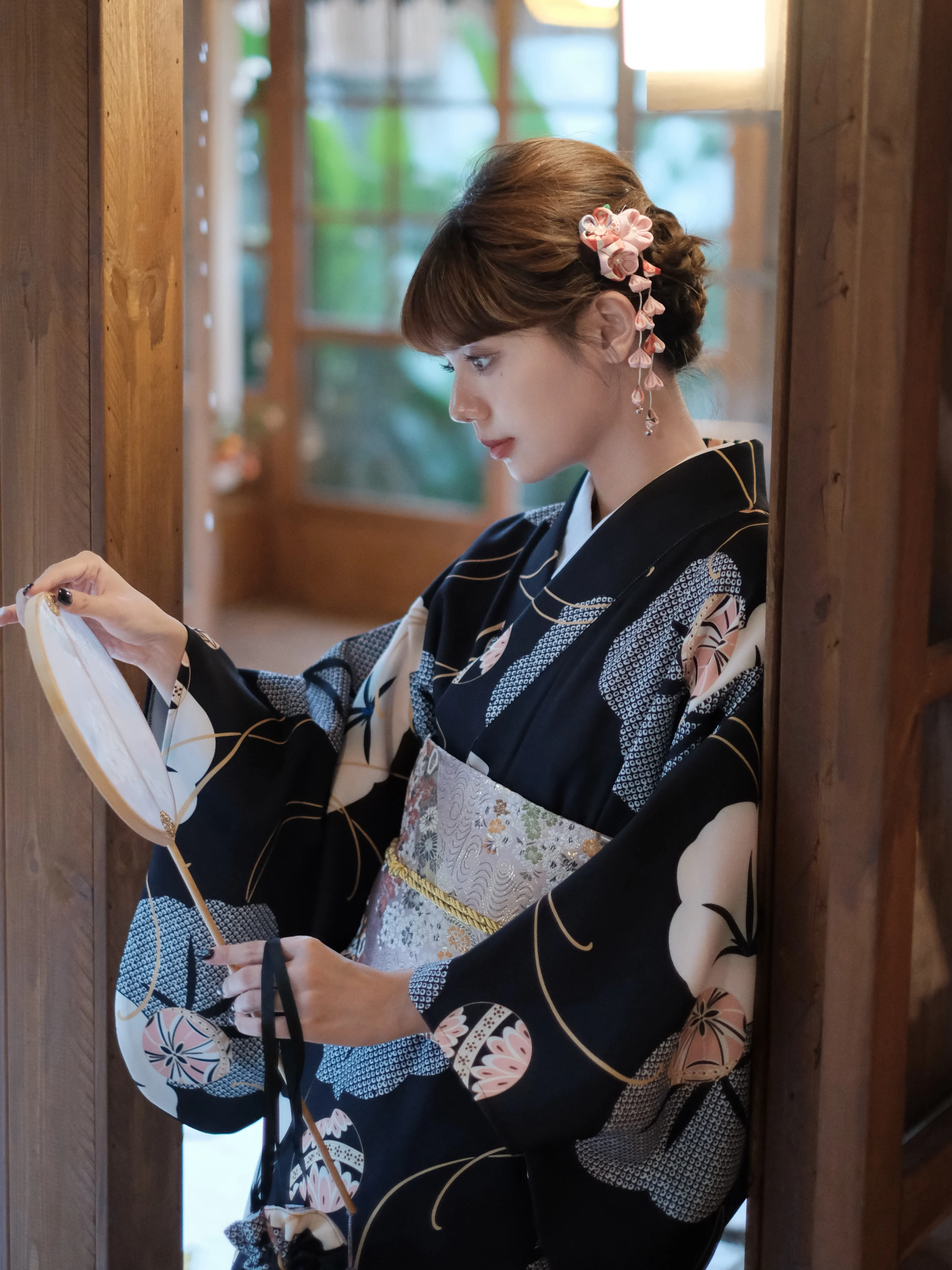 Women Japanese Kimono Black Co - Japanese Women Formal Wear のレビューと価格