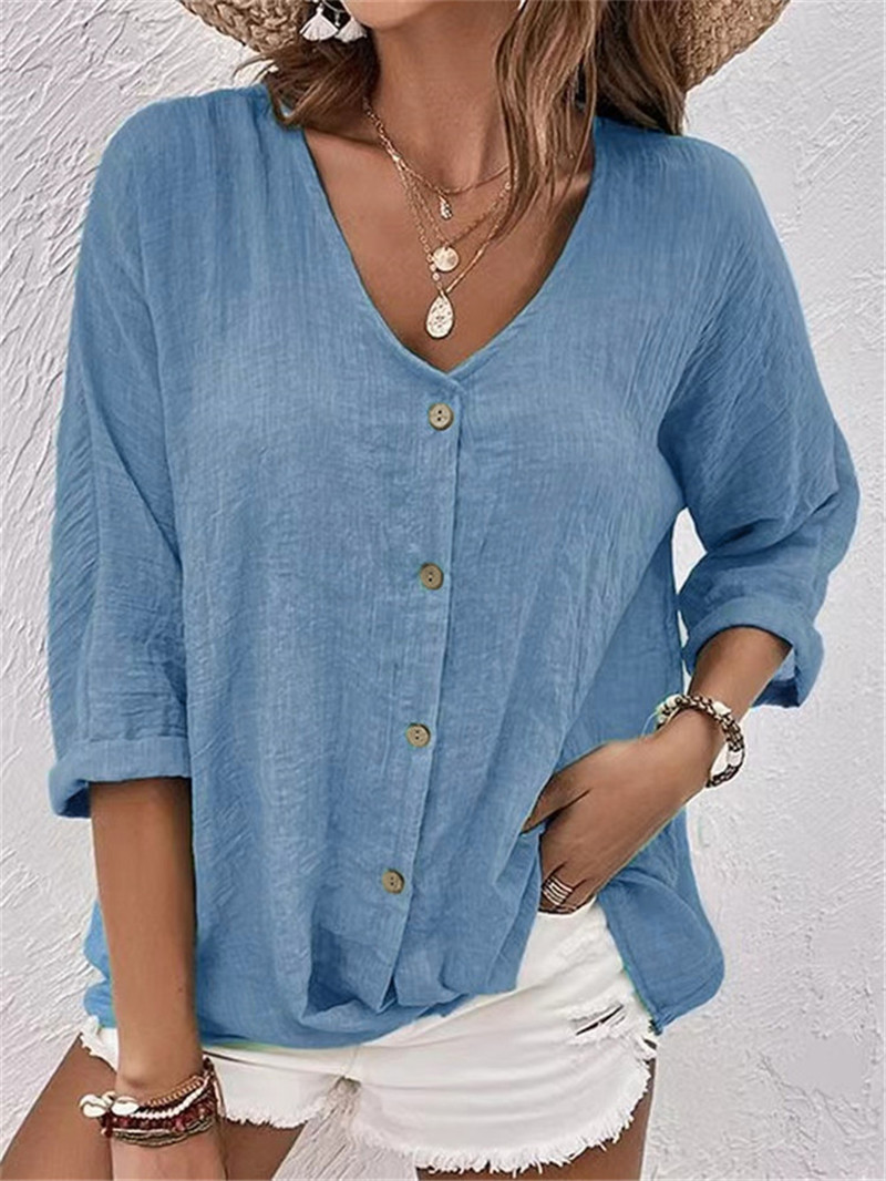 Elegant Buttons Solid Blouse S - Women'S Formal Wear Blouse のレビューと価格