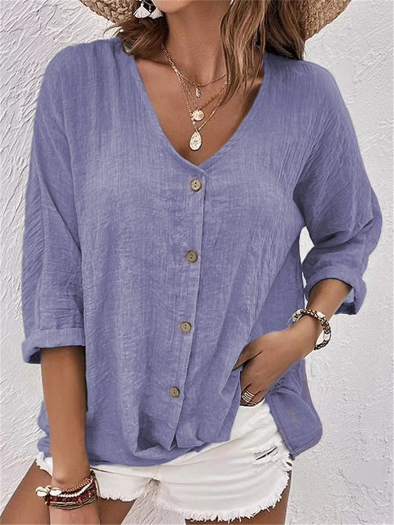Elegant Buttons Solid Blouse S - Women'S Formal Wear Blouse のレビューと価格
