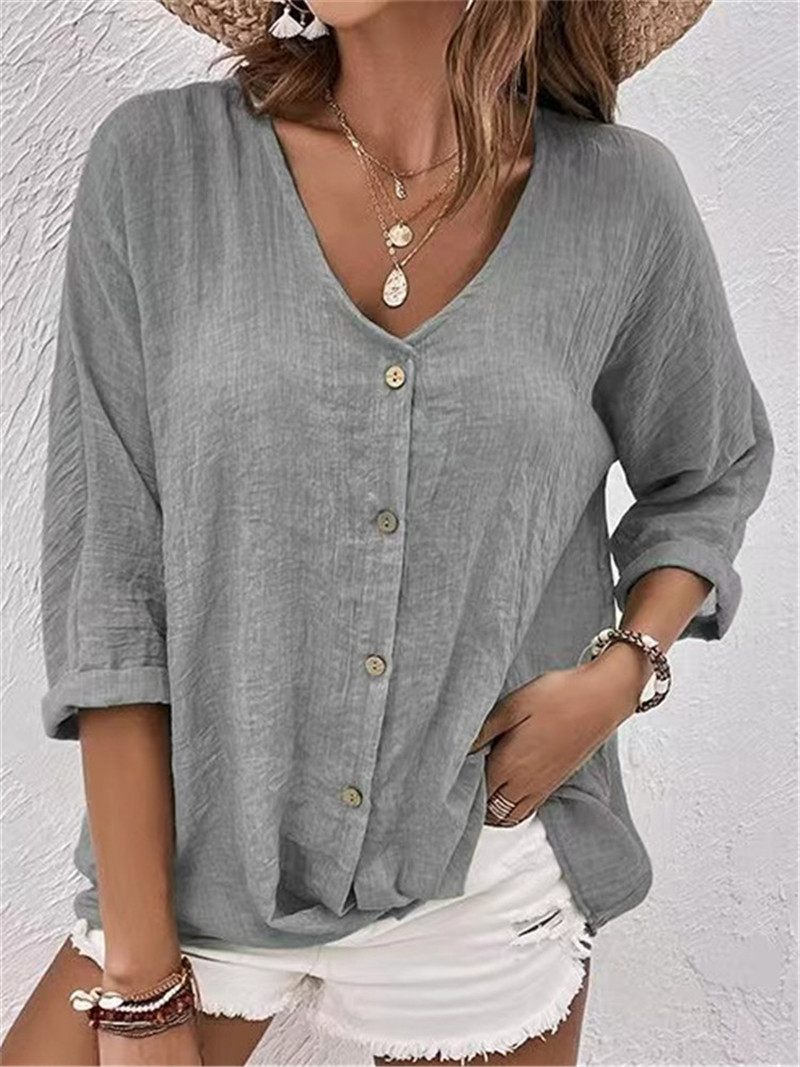 Elegant Buttons Solid Blouse S - Women'S Formal Wear Blouse のレビューと価格