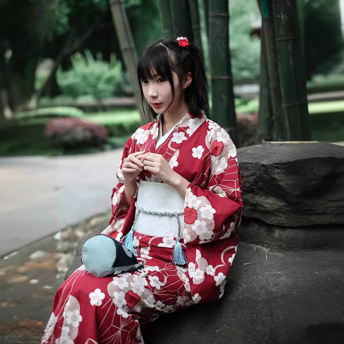 Red Japanese Yukata Kimono Fem - Japanese Women Formal Wear のレビューと価格