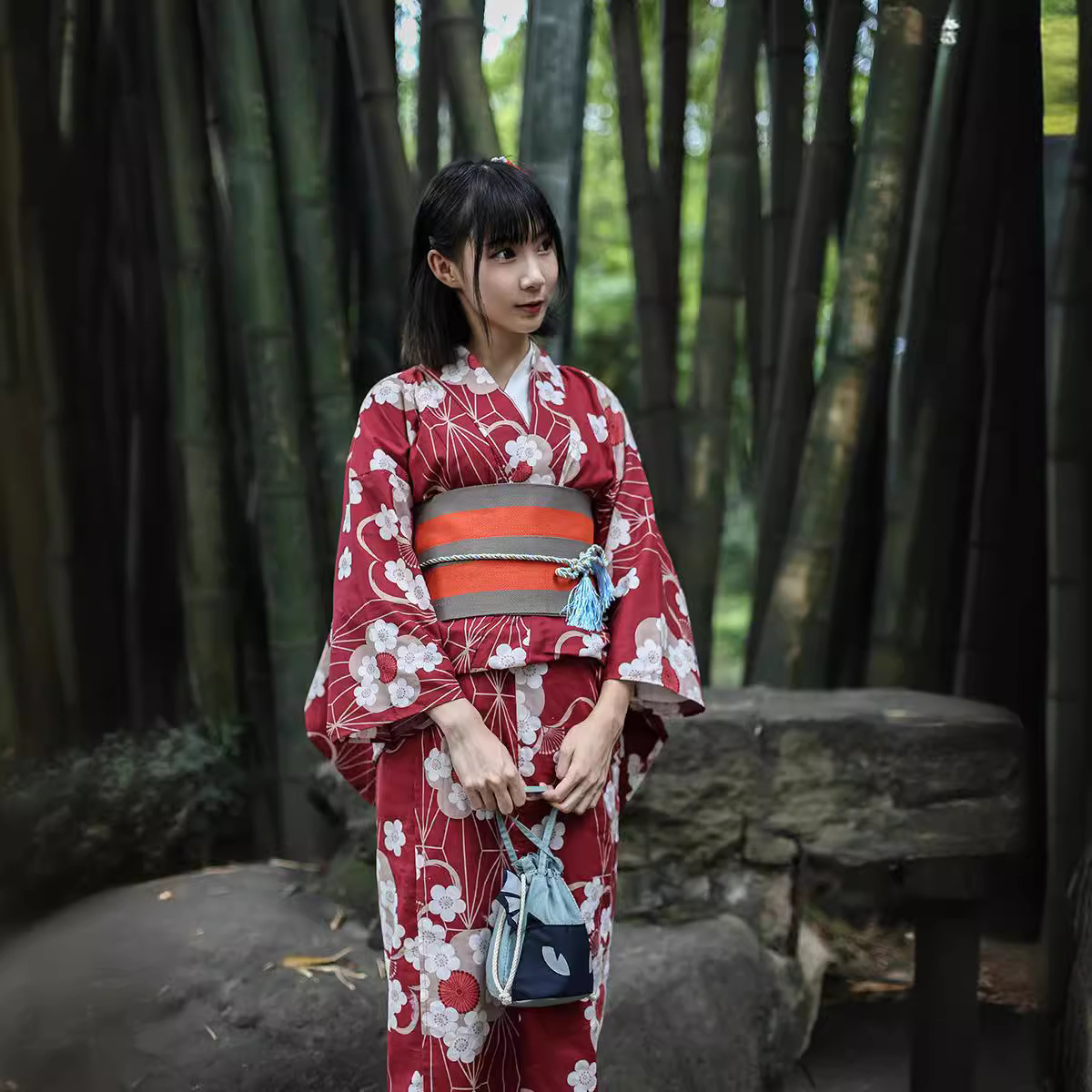 Red Japanese Yukata Kimono Fem - Japanese Women Formal Wear のレビューと価格