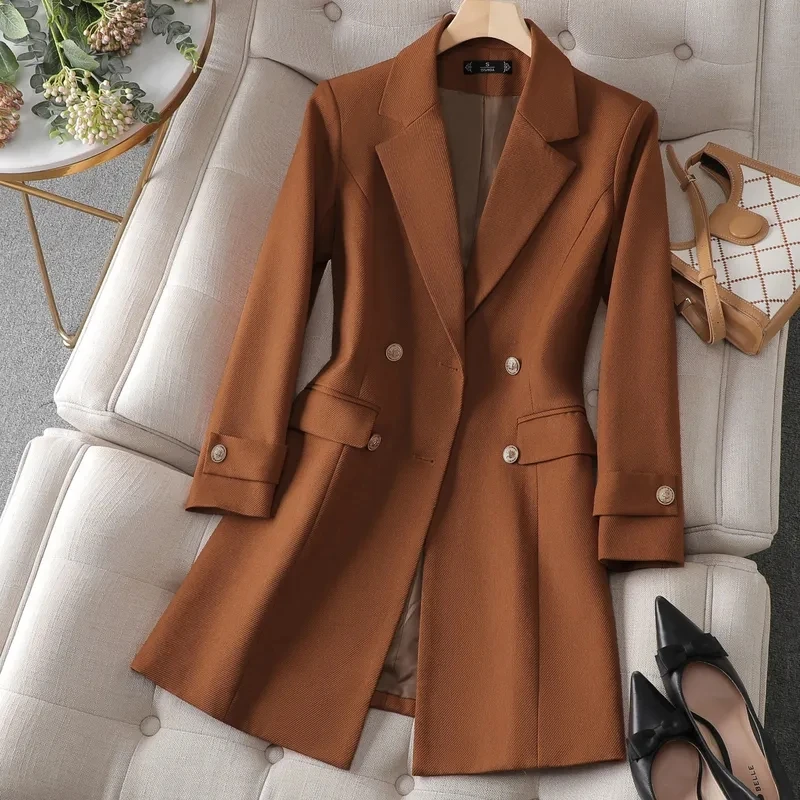 Autumn Winter Jacket Women Lon - Women Formal Wear Black のレビューと価格
