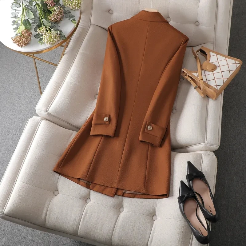 Autumn Winter Jacket Women Lon - Women Formal Wear Black のレビューと価格