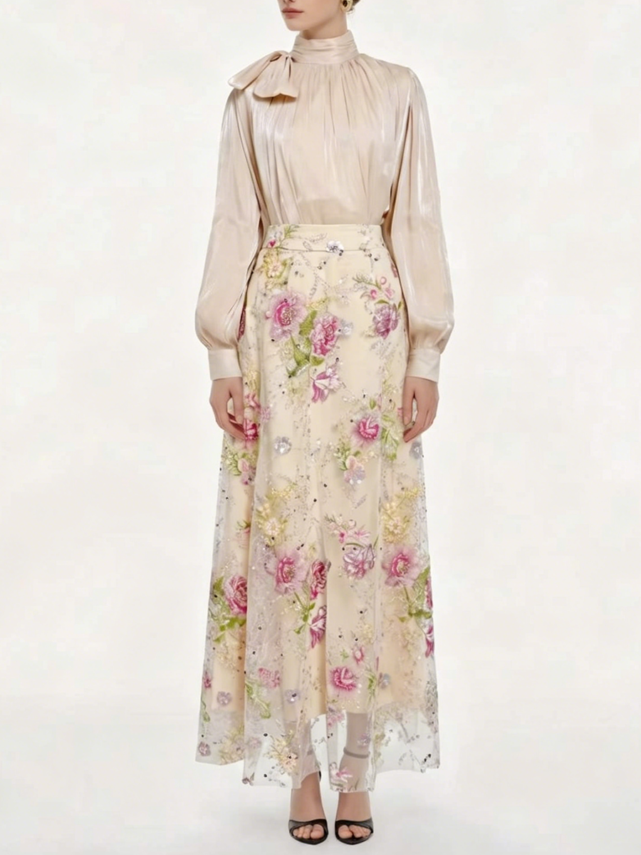 VGH Elegant Chic Black Floral  - Women'S Formal Wear Blouse のレビューと価格