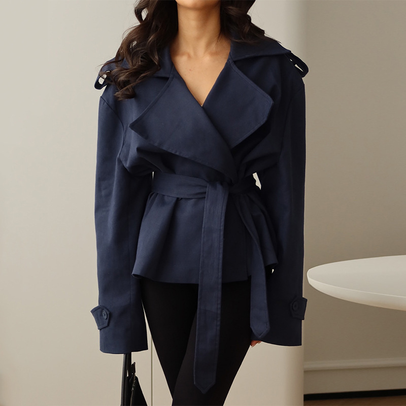 Autumn Navy Blue Women Suit 1  - Women Formal Wear Belt のレビューと価格