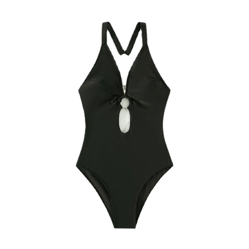 Cikini-Plunging Swimsuit for W - Monochrome Suit Set のレビューと価格