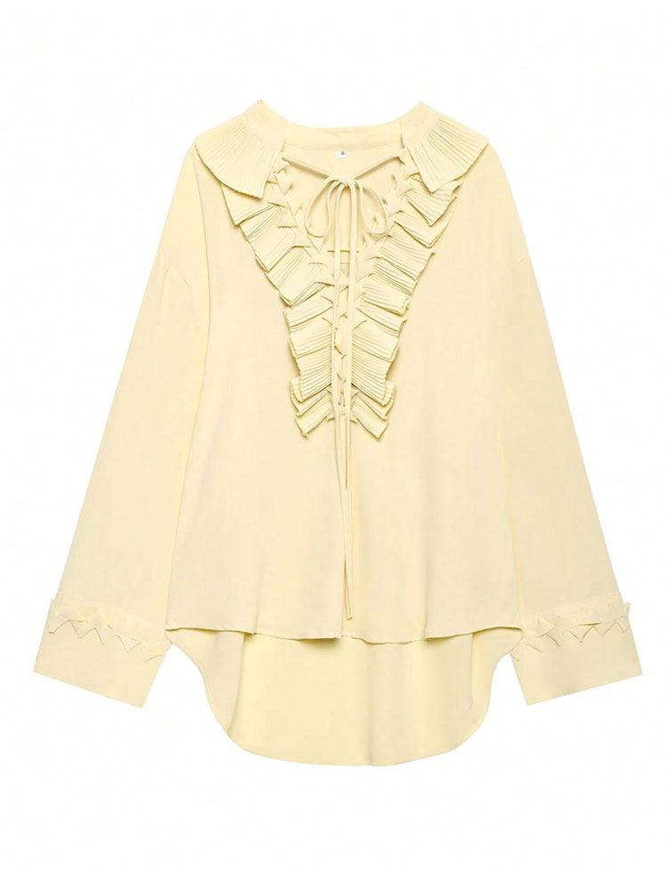 HH Women Yellow Long Sleeve Bl - Women'S Formal Wear Blouse のレビューと価格