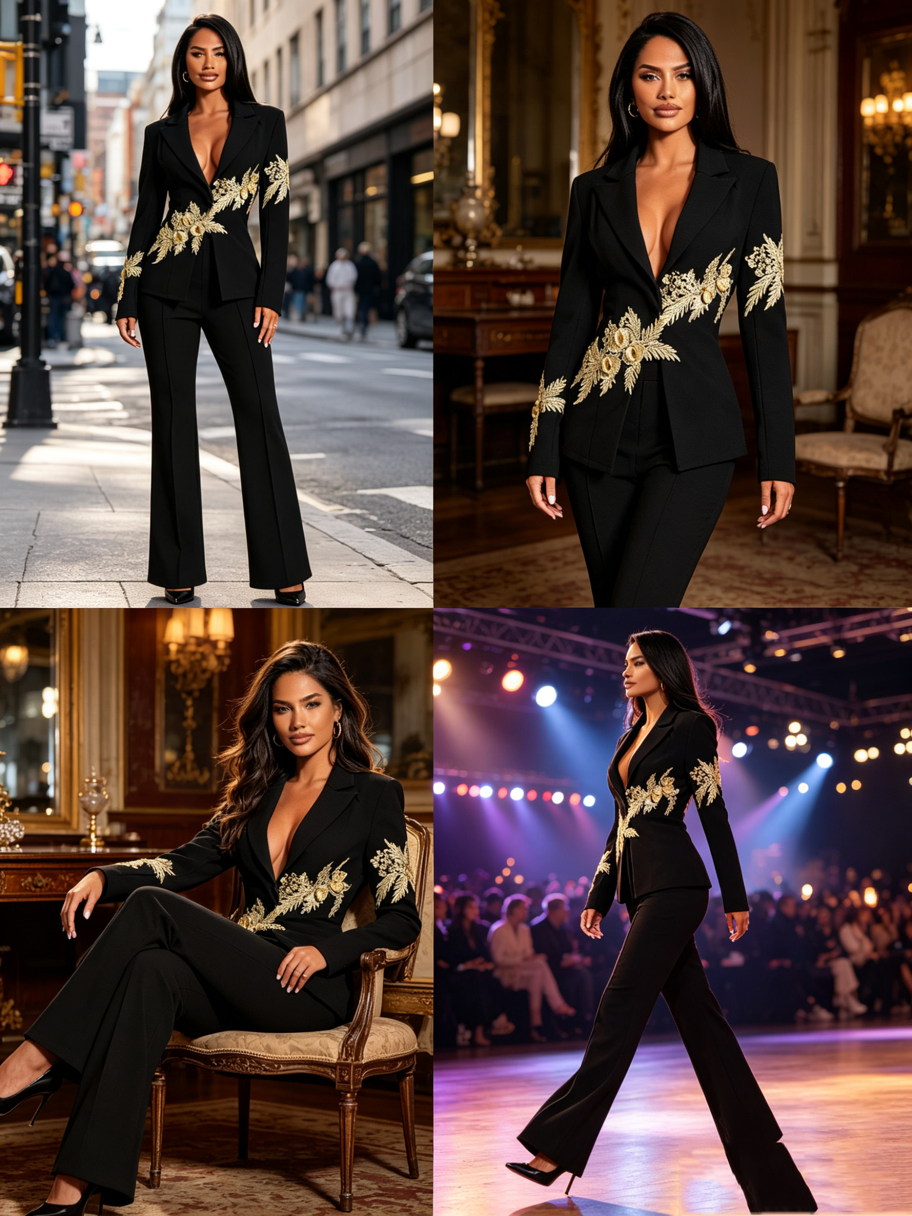 Black Women Suits Set 2 Piece  - Women Formal Wear Black のレビューと価格