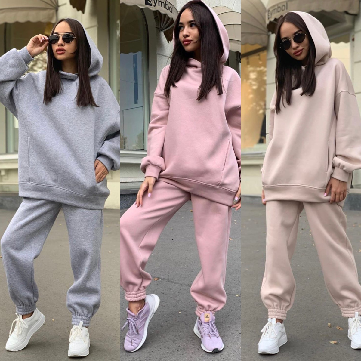 Monochrome Hooded Hoodie Set C - Monochrome Suit Set のレビューと価格