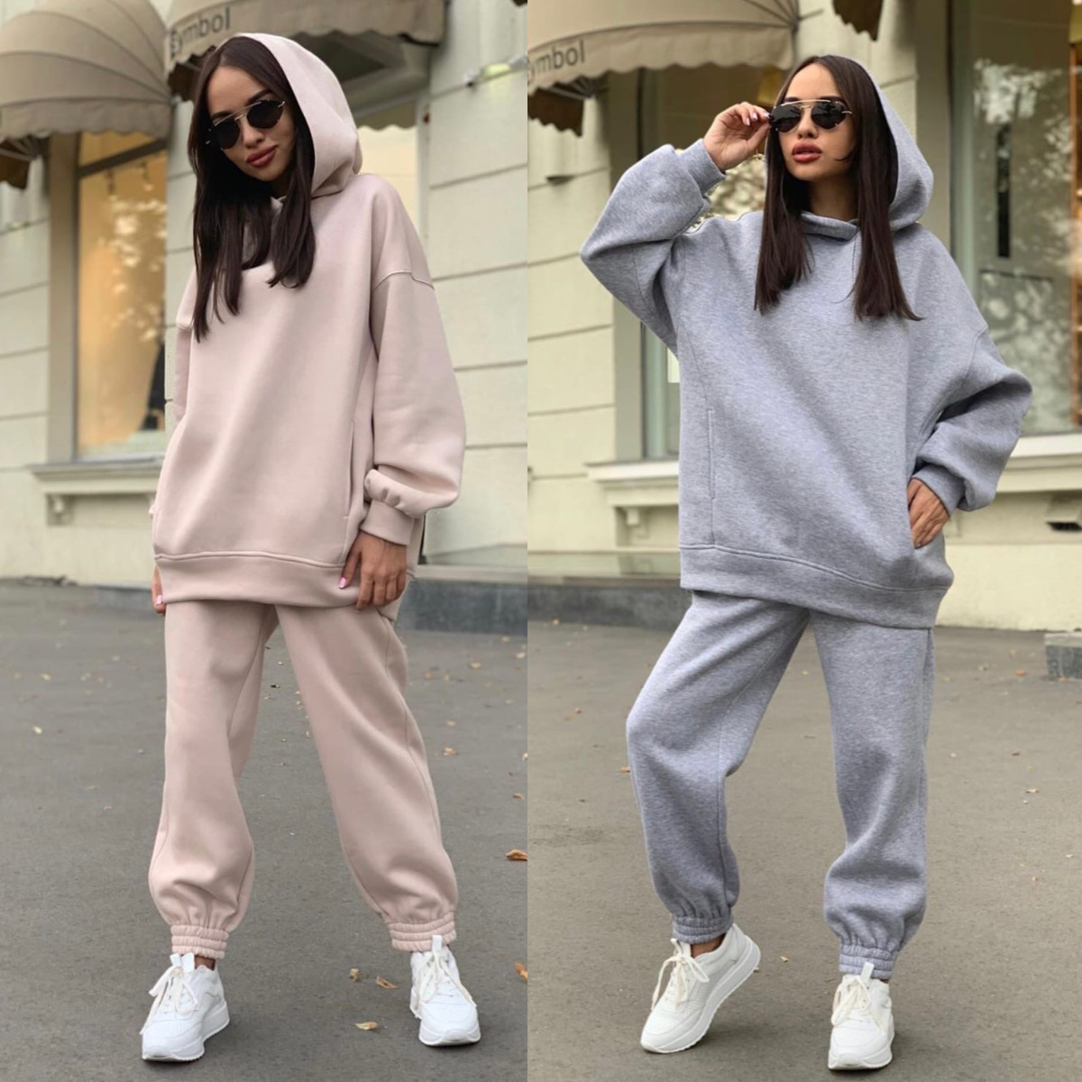 Monochrome Hooded Hoodie Set C - Monochrome Suit Set のレビューと価格
