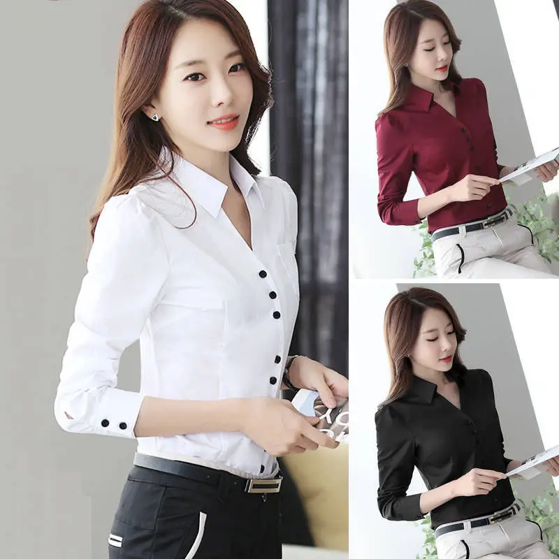 Women Blouse White Shirt Women - Women Formal Wear White Shirt のレビューと価格