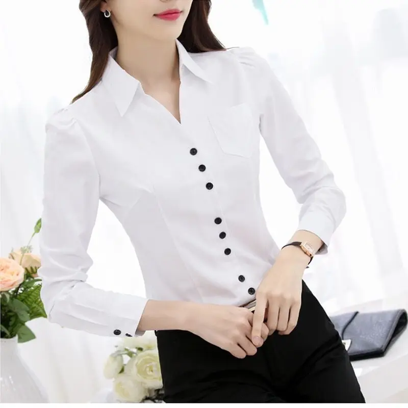 Women Blouse White Shirt Women - Women Formal Wear White Shirt のレビューと価格