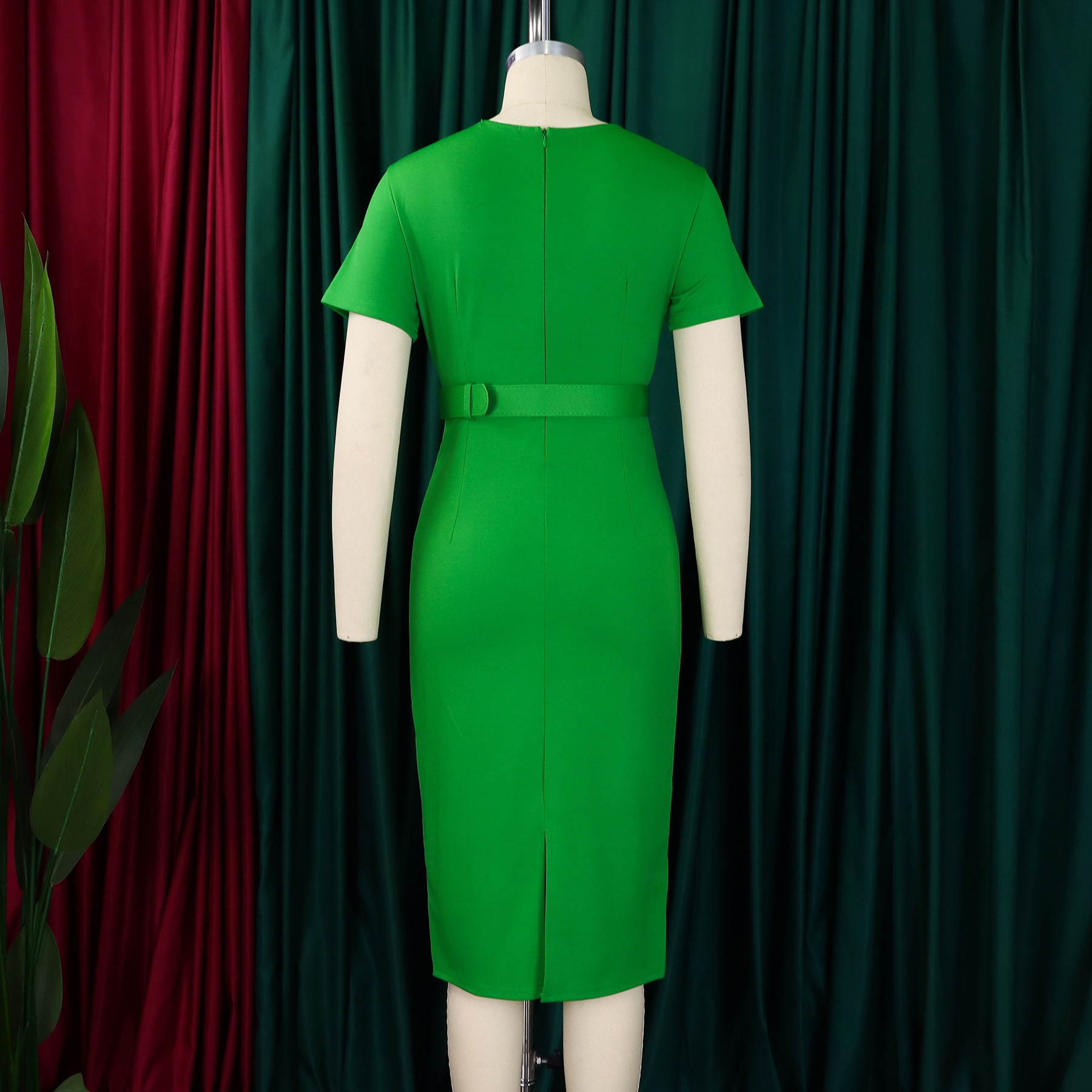 Elegant Office Dresses for Wom - Women Formal Wear Belt のレビューと価格