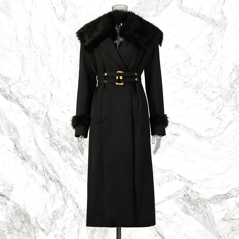 Fur Women Coat Windbreaker Bel - Women Formal Wear Belt のレビューと価格